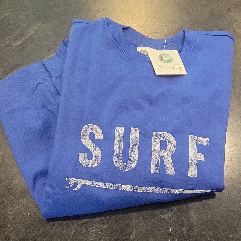 Beachly Blue Surf Sweatshirt
